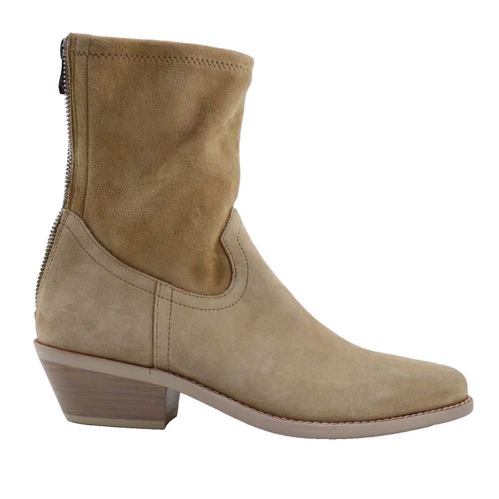 🔥NEW DKNY Women's Raelani Suede Zipper Booties, Tan 7US/37.5EU MSRP$221🔥